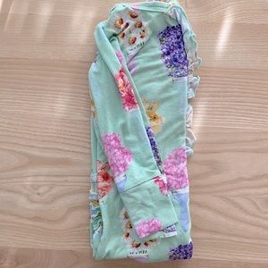 Posh peanut ruffled footed pajamas